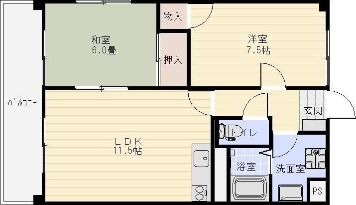 ヴィーブルオガイ 202号室 間取り