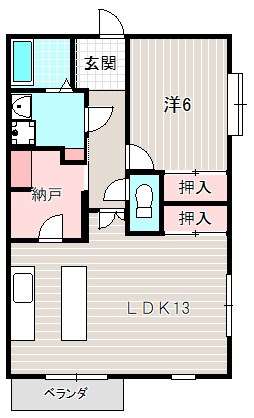 エヴァグリーン 502号室 間取り