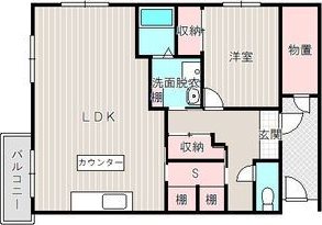 エヴァグリーン 502号室 間取り