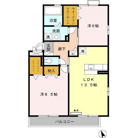 ラフィーネ・フォーレＡ 間取り図