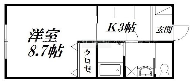 ソフテイル 102号室 間取り