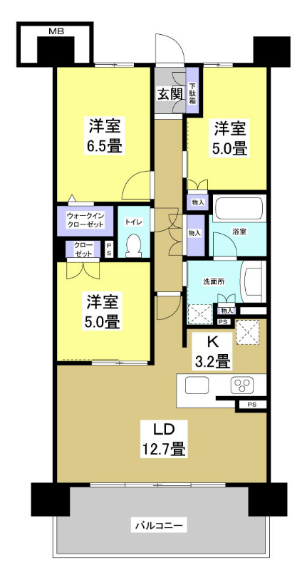 プレミスト浜松中山町(502) 間取り図