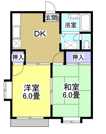 エルデム岡崎Ｂ 105号室 間取り