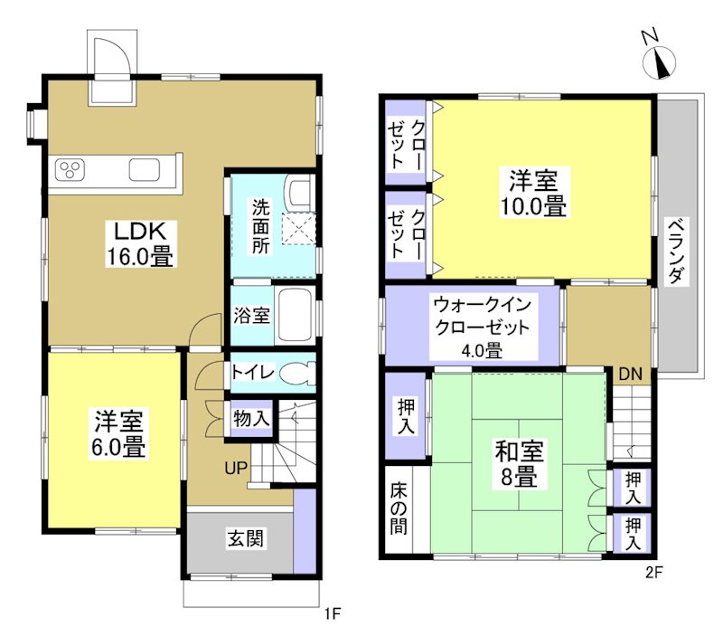 有玉北町1757貸家 間取り図