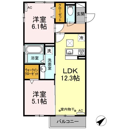 メルベーユＫ 103号室 間取り