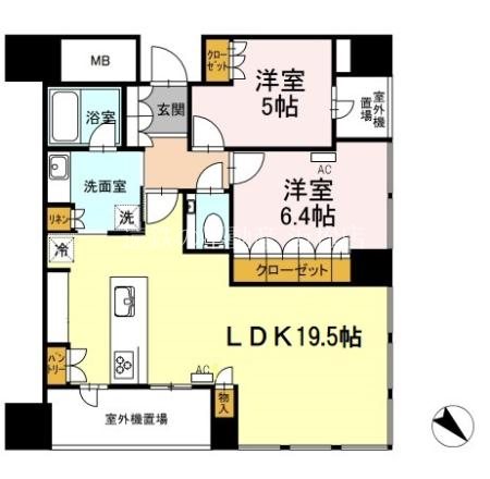 一条タワー(1011)  間取り図