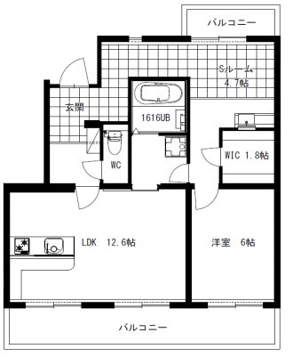 キーミハイツA 間取り図