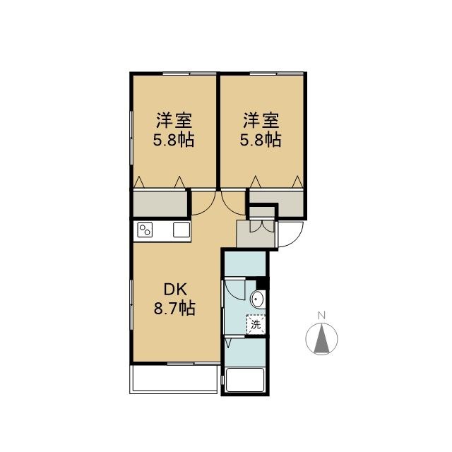 船越コーポⅡ 間取り図