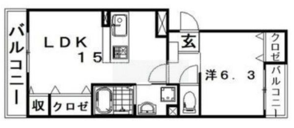 Felicia曳馬 106号室 間取り