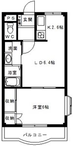 プリベール 102号室 間取り