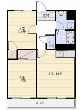 ヴィーブル宮の森南棟 4D号室 間取り