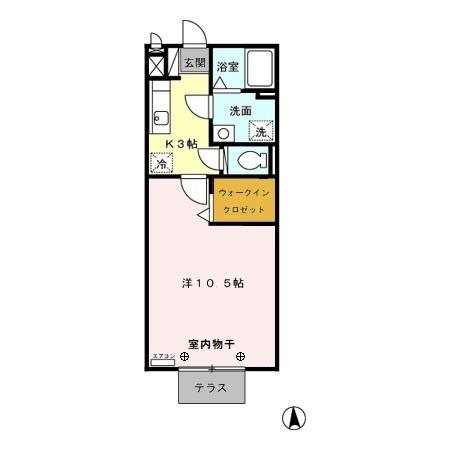 渥美朝陽舘 203号室 間取り