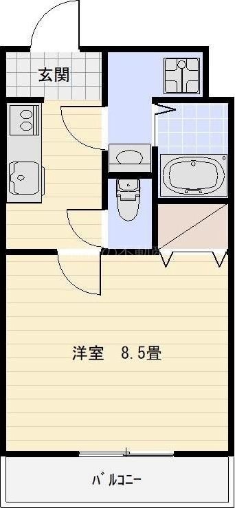 ローリエ初生 205号室 間取り