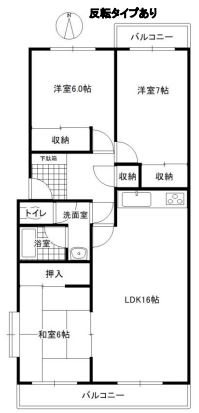 蜆塚ハイムＡ 間取り図