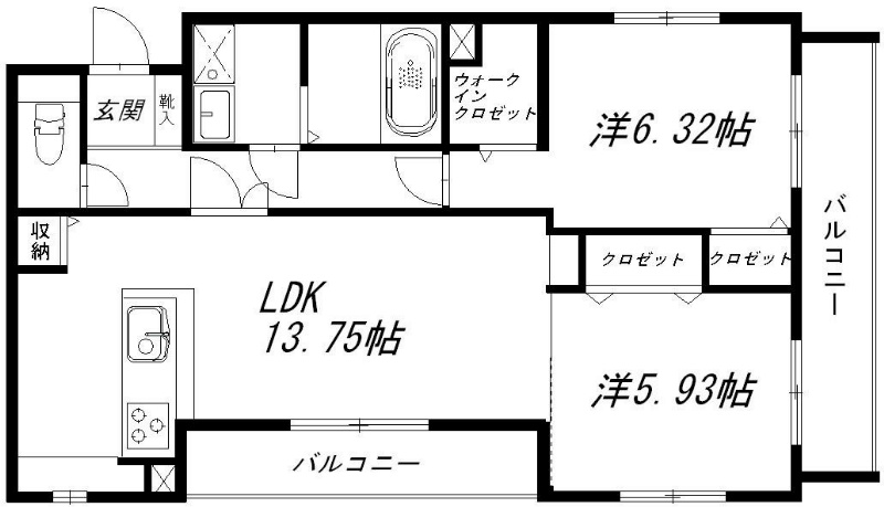 ベルクロンヌ 間取り図