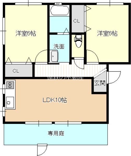 ラクラス3号館 102号室 間取り