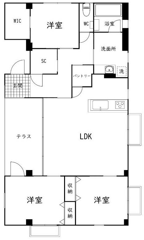 山手の棲み家 間取り