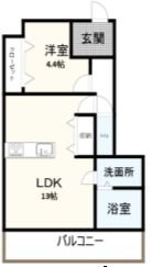 ELLE(エル)  103号室 間取り