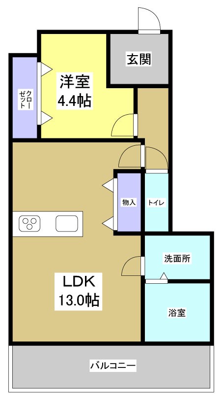ELLE(エル)  302号室 間取り