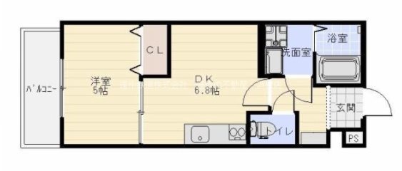 ベレッツア大工町 105号室 間取り