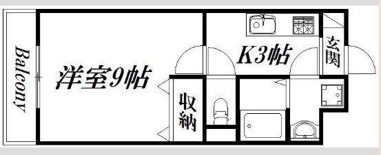 ショコラ 103号室 間取り