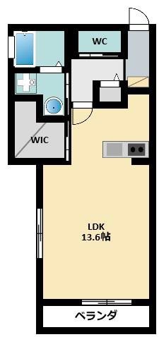 LE　LION　SATO　(ﾙ･ﾘｵﾝｻﾄｳ) 105号室 間取り