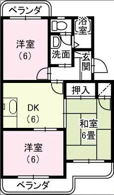 マンションサザンⅡ 502号室 間取り