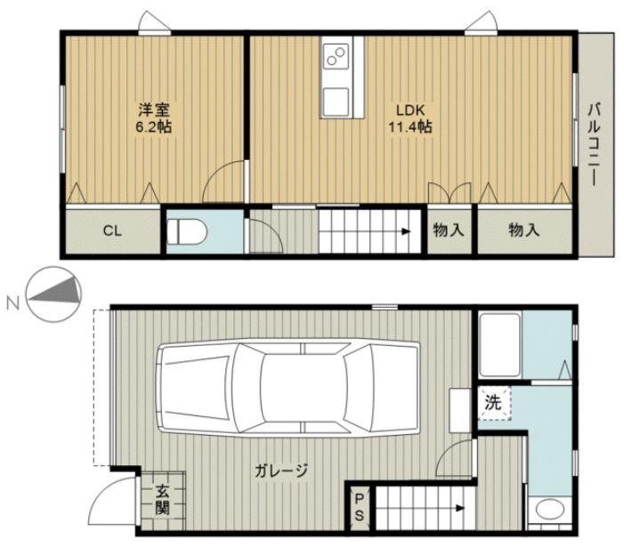 Garage S 間取り図