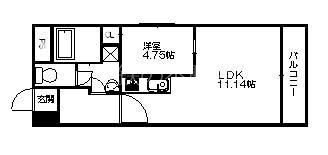 サウスコート 205号室 間取り