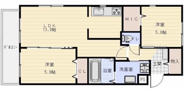 プレージョ元魚 間取り図