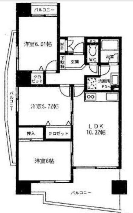 中央ハイツ海老塚 A07号室 間取り