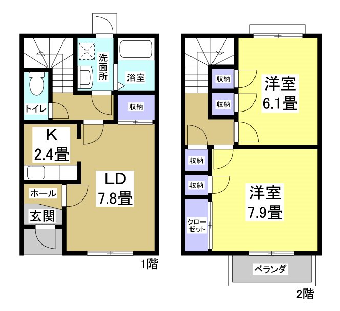フーチェＢ 2号室 間取り