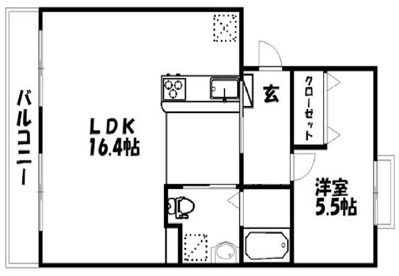 レジデンス下屋敷 202号室 間取り