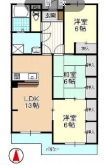 メゾンフロントーサ 間取り図