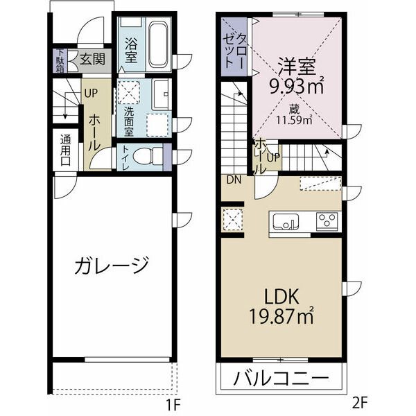 ヴィーブル上島（ガレージハウス） 間取り図