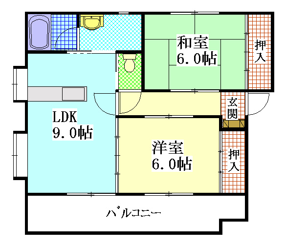 グランディアB 間取り図