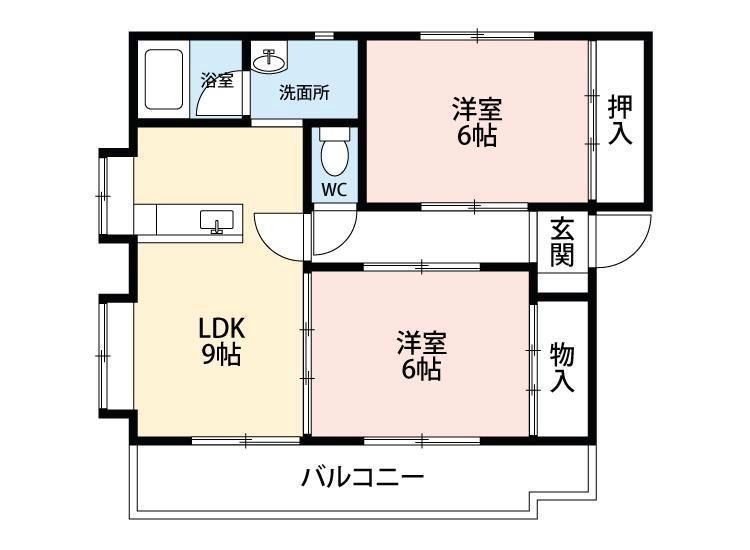グランディアB 間取り図