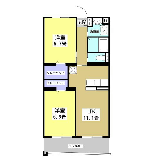 サンシャイン ユタカⅡ 間取り図