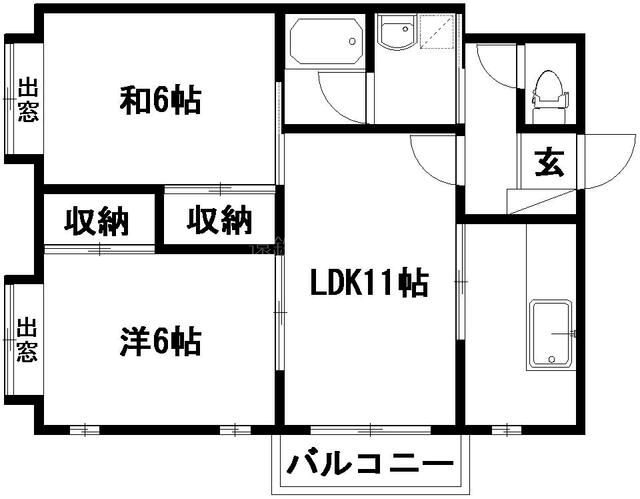 サンシャイン下池川 101号室 間取り