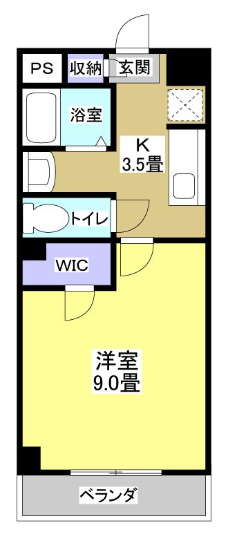 グランドソレーユ大瀬 102号室 間取り