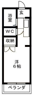 コーポ丁田 111号室 間取り