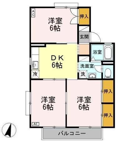 セジュール セゾン A棟 202号室 間取り