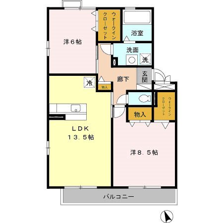 ラフィーネ・フォーレＡ 302号室 間取り