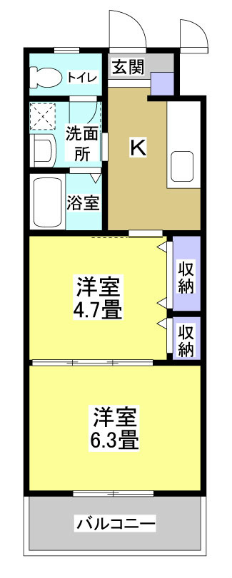 サンライズ広野 103号室 間取り