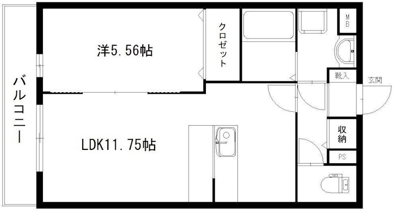 ハイトレイン 203号室 間取り