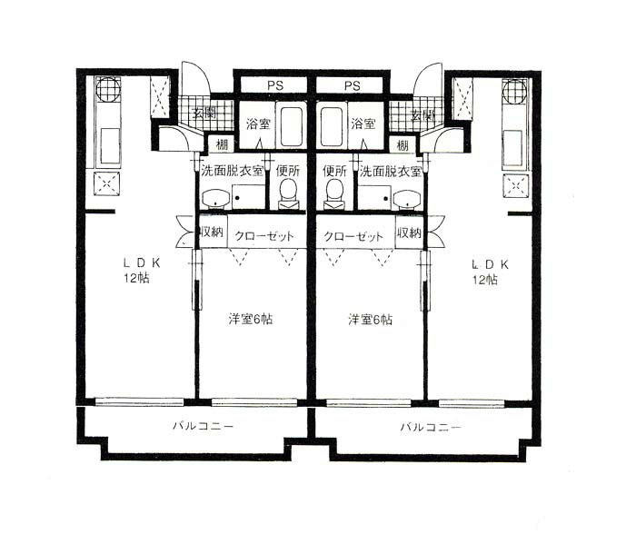 シャトレ壱番館 406号室 間取り