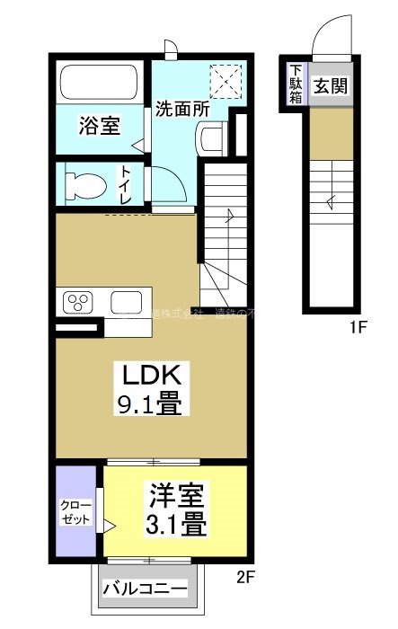 セジュールAYA 203号室 間取り