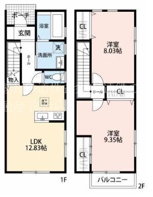 上西町テラスハウス 間取り図