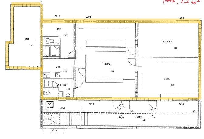 パルティールⅡ住居兼事務所 間取り図