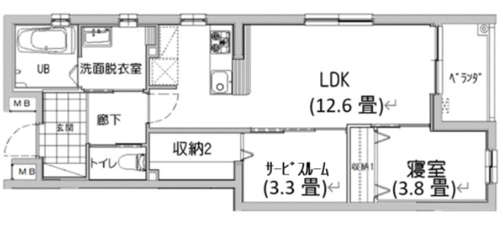 ZEN 101号室 間取り